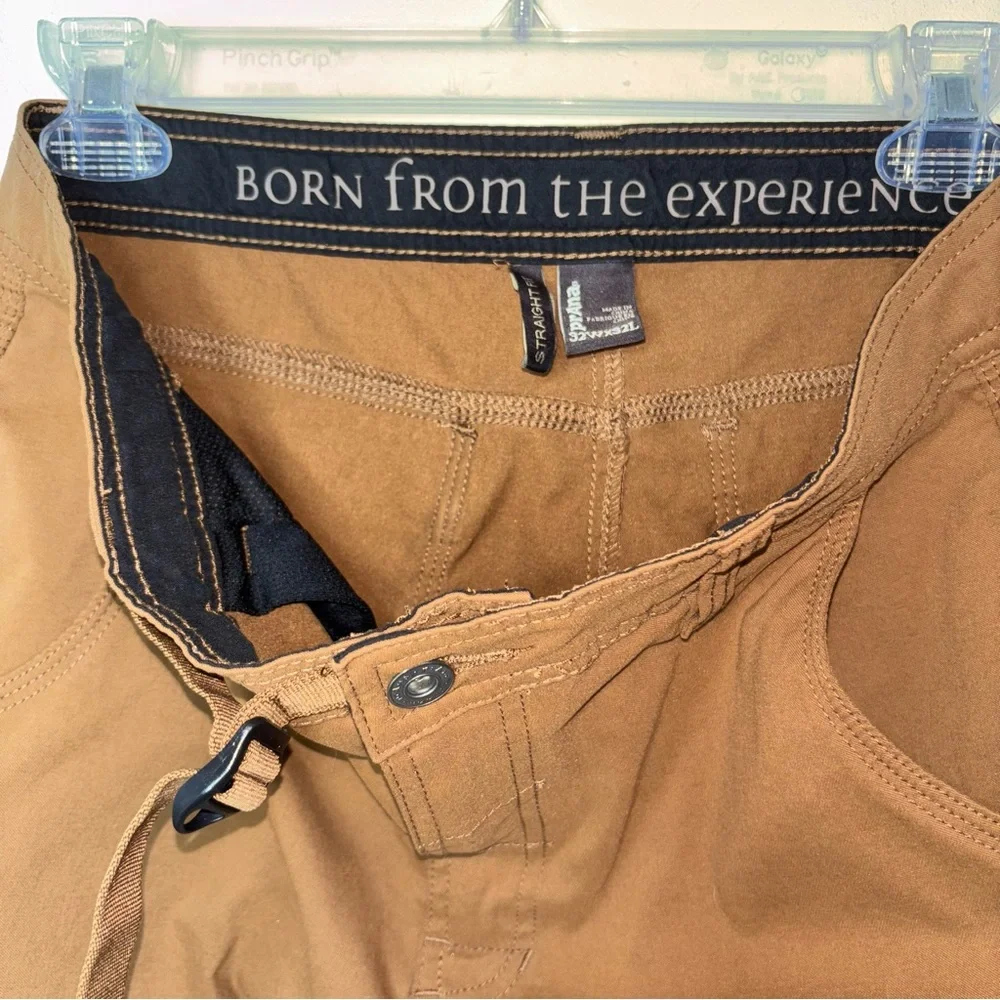Prana Stretch Zion Pants Men 32x32 Brown Chino Performance Hiking Gorpcore - Picture 5 of 14